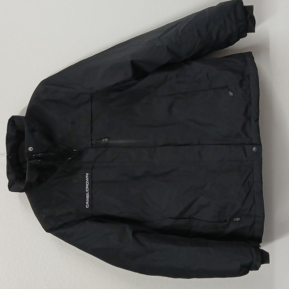 Camel crown Black winter ski coat Size Large - Picture 2 of 9
